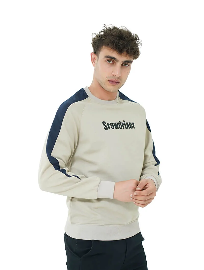 Sweat col rond imprimé devant